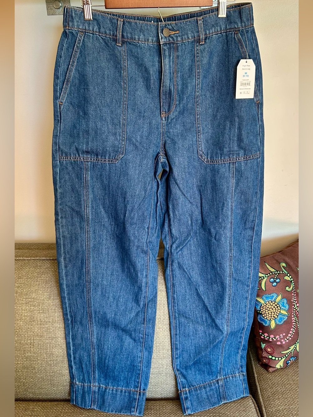 Time and Tru High waist barrel jeans NWT